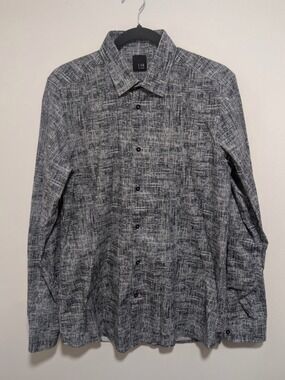 Lab Pal Zileri | Cotton Abstract Crosshatch Shirt in Black/White